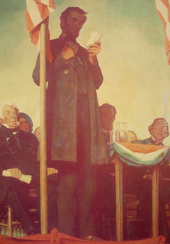 Norman Rockwell Abraham Delivering the Gettysburg Address